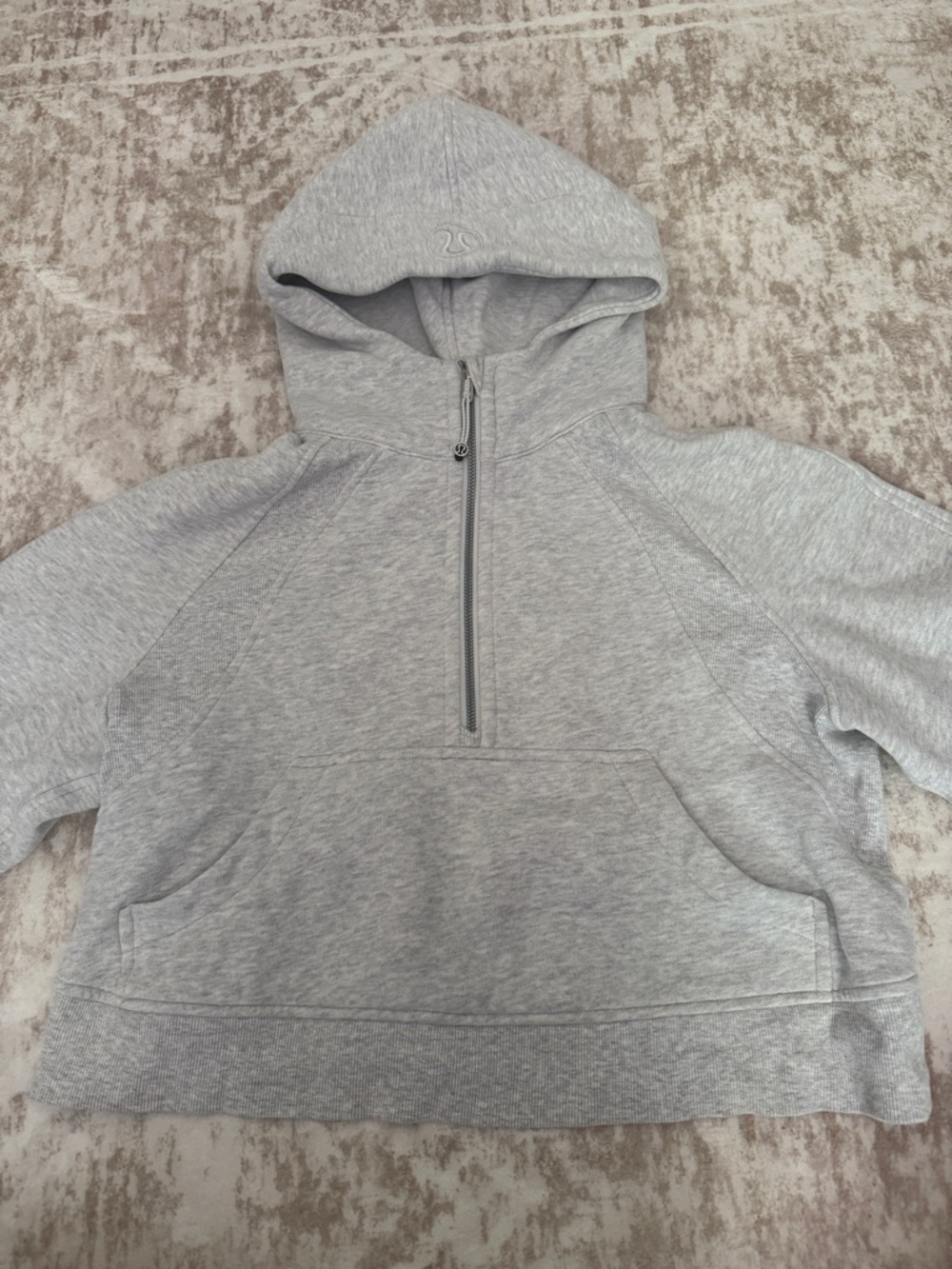 Lululemon Scuba Half Zip Hoodie Light Gray XS/S - Picture 3 of 5